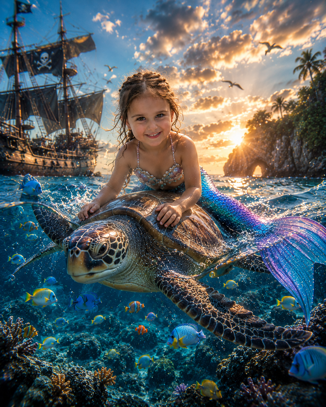 Mermaid — Turtle Ride