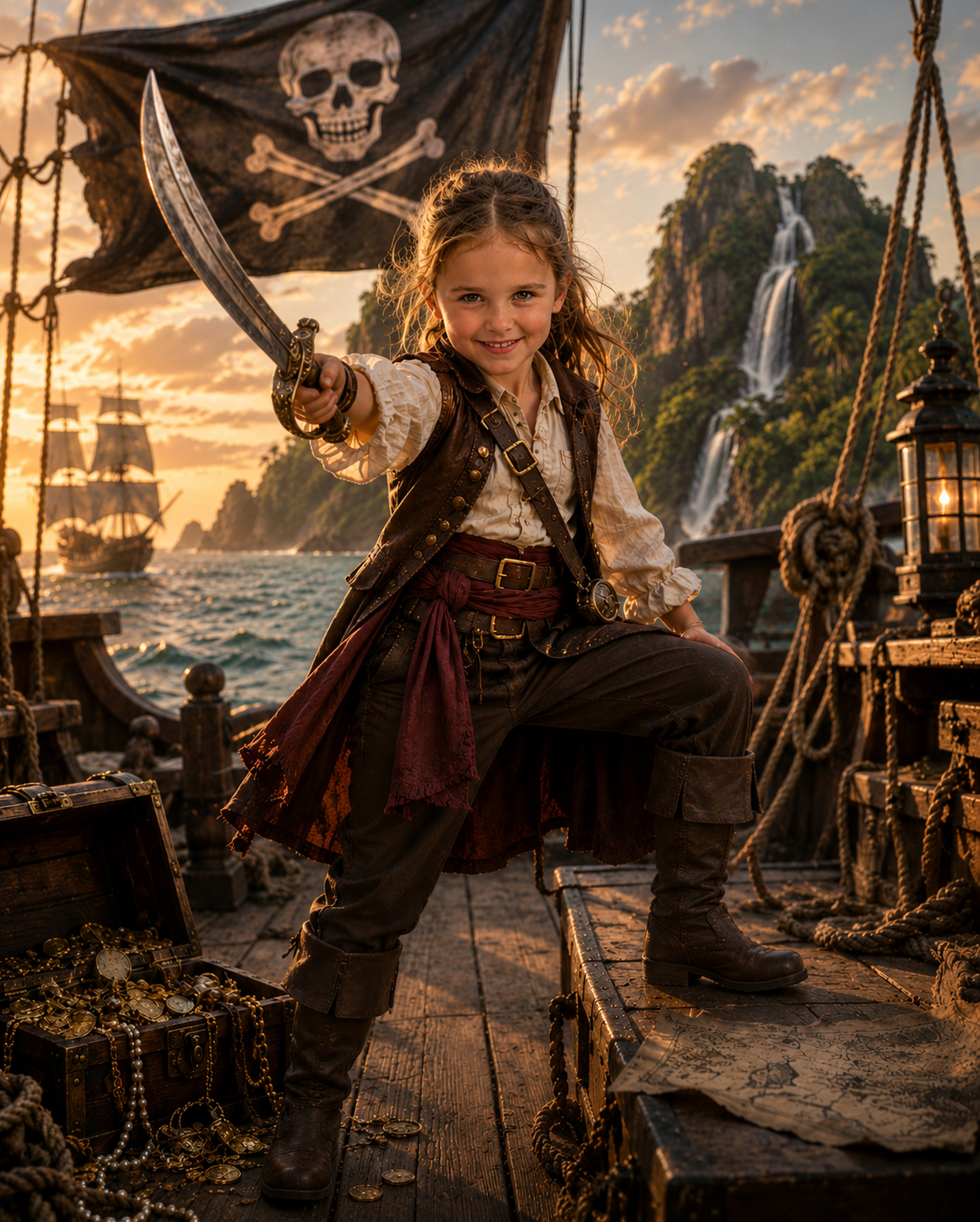Pirate Captain — Cutlass & Waterfall Cove