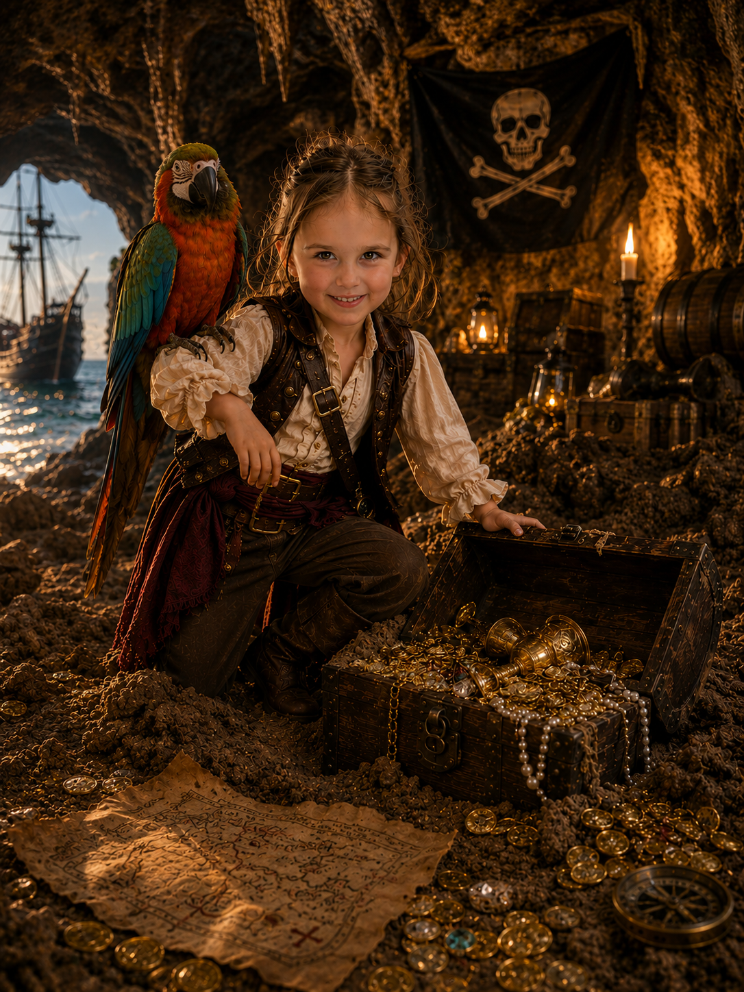 Pirate Captain — Parrot's Treasure Cave