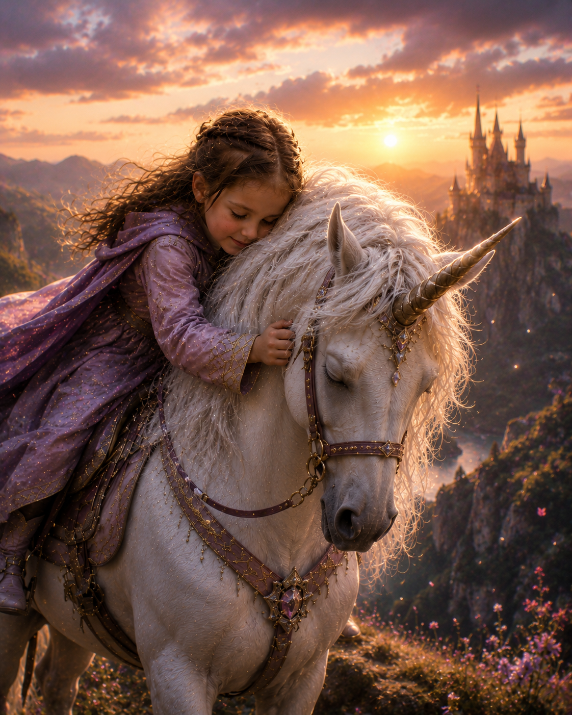 Unicorn Rider — Sunset Hug
